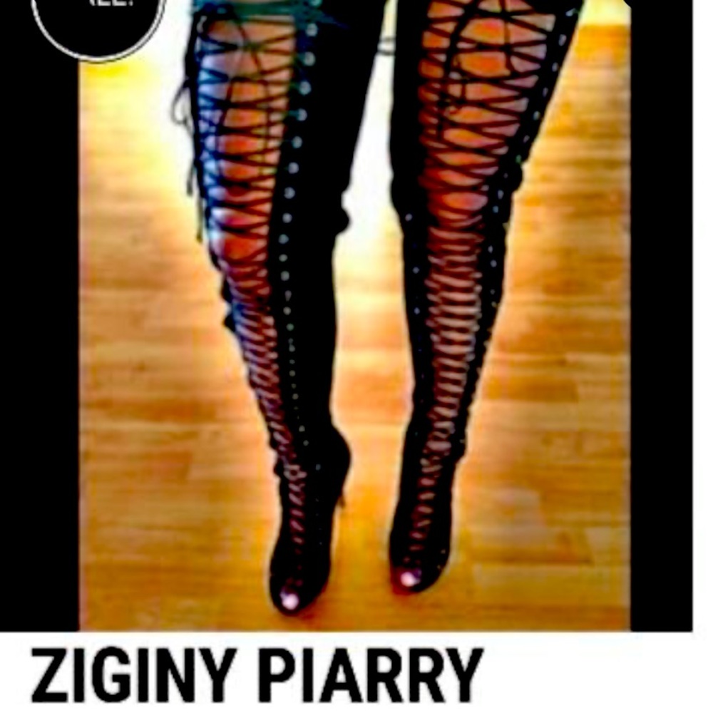 Zinginy Piarry suede thigh high lace up boots